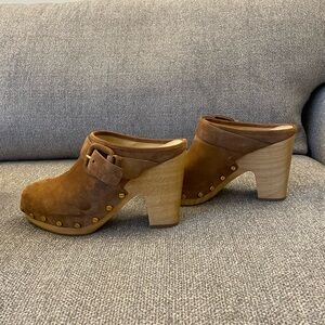 Veronica Beard Suede Dacey Buck Clogs